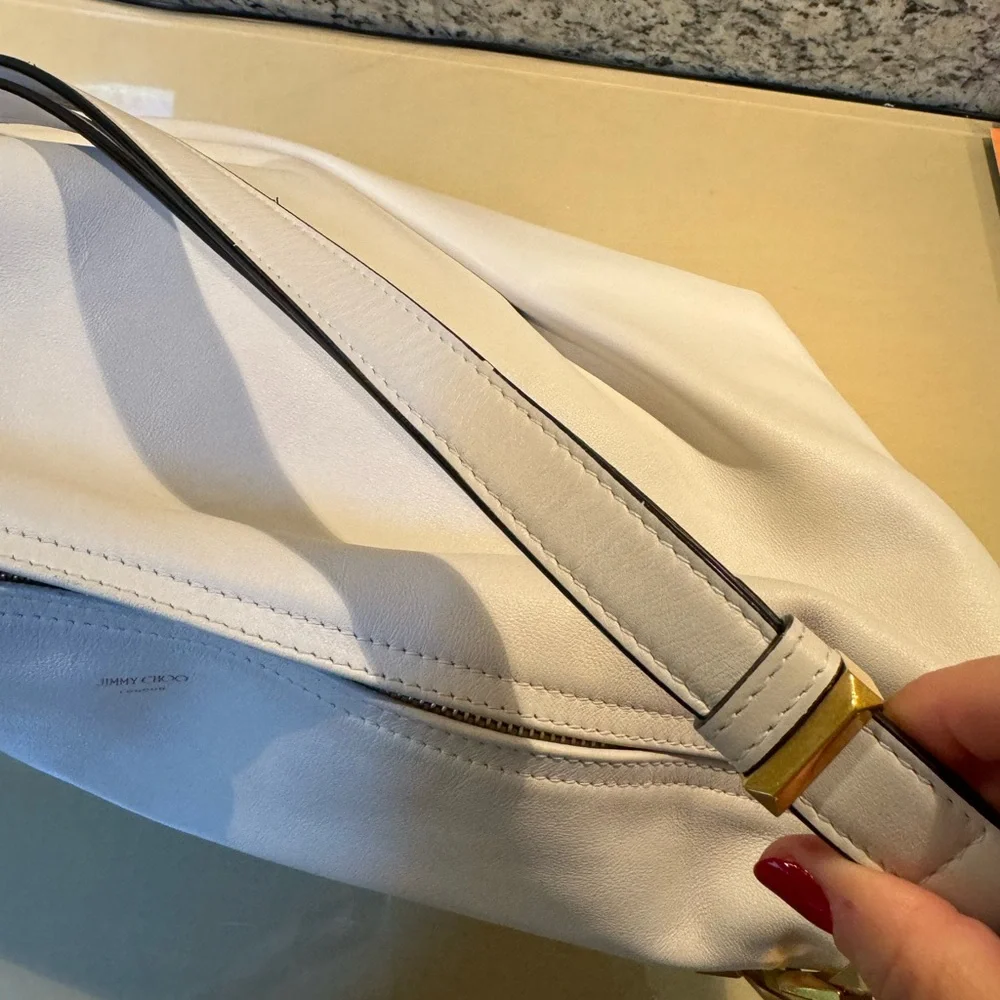 Like NEW Jimmy Choo MEDIUM soft hobo bag (cream)
